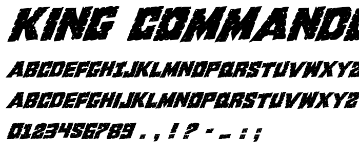 King Commando Rotalic font